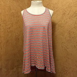 Plus Size Irregular Hem Racer Back Tank Top